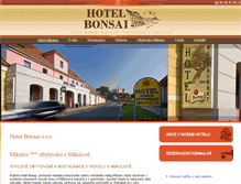 Tablet Screenshot of hotelbonsai.cz